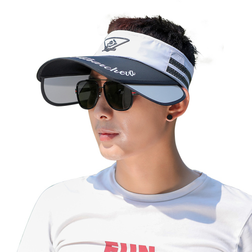 Hat men's summer breathable sunshade hat outdoor sports roofless sunscreen anti ultraviolet fishing empty top sun hat