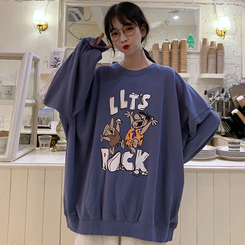 Autumn and winter 2021 new ins super fire sweater women's Korean version loose BF lazy style versatile student long sleeve coat