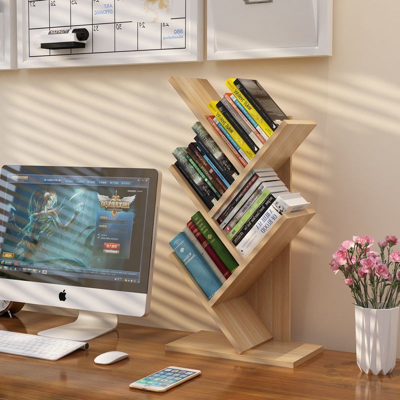 Tree bookshelf on parcel post desk children's simple shelf