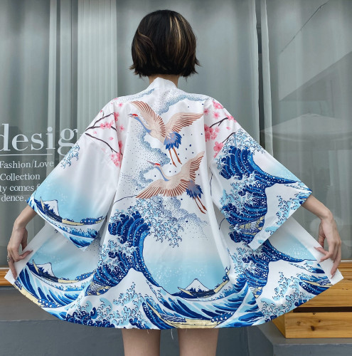 Real price real shooting summer Chinese style improved national literature and art style sun proof clothes kimono lovers' cardigan coat