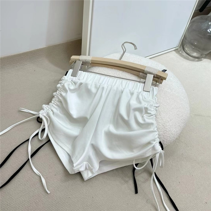 New high waist slim sports shorts with drawstring loose casual pants in summer 2021