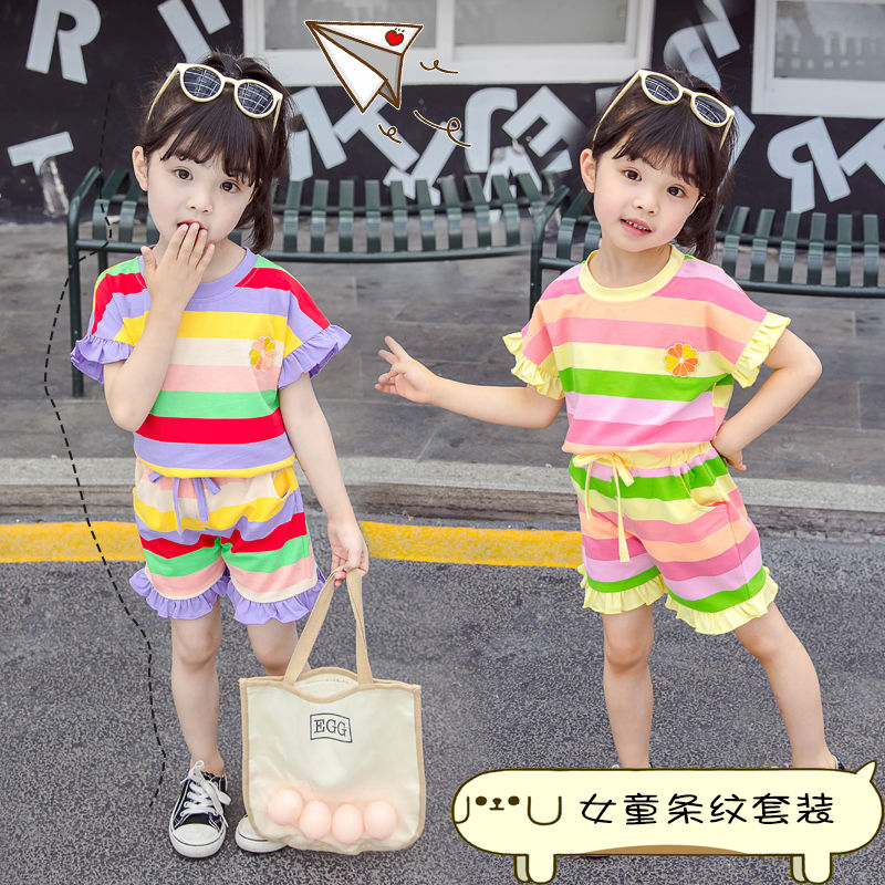 Girls' summer new short sleeve Korean children's T-shirt girls' summer 3 top foreign style 1-5 years old fashionable children's wear