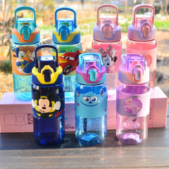 Disney children's water cup summer girls Straw Cup sports cup primary school students direct drinking cup water bottle Elsa water bottle