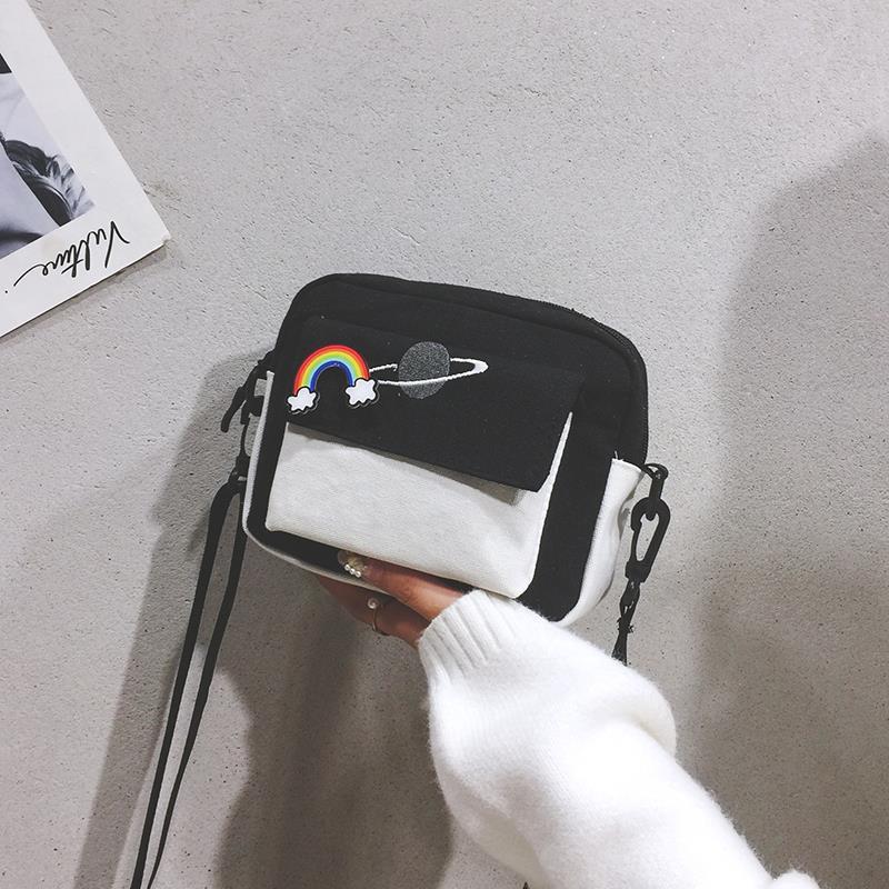 Simple wide shoulder strap Single Shoulder Messenger Bag