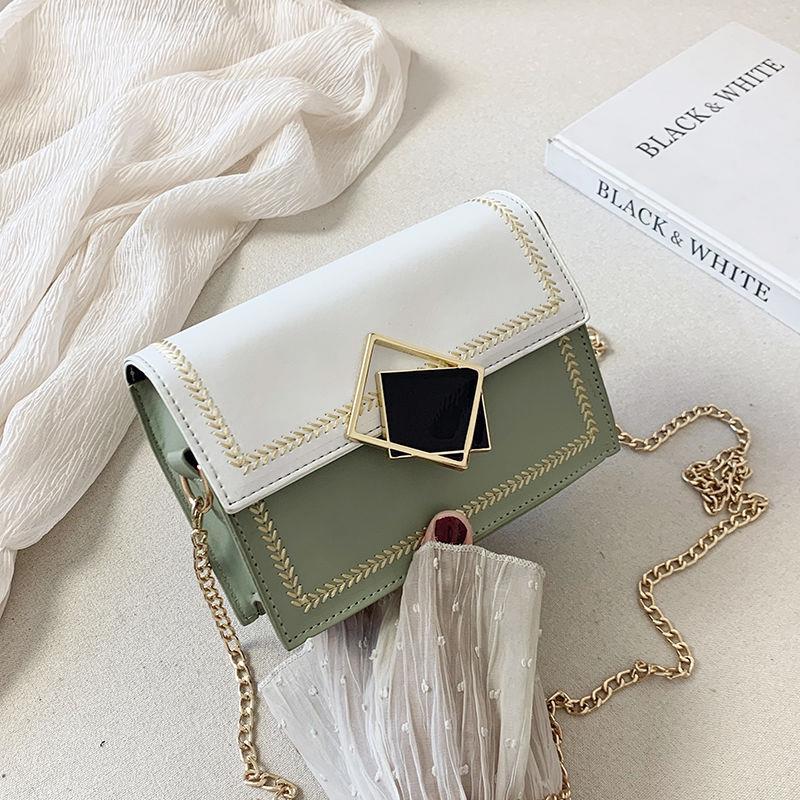 Simple texture foreign style small bag women's 2020 new fashion Korean style messenger bag fashion chain single shoulder bag small square bag