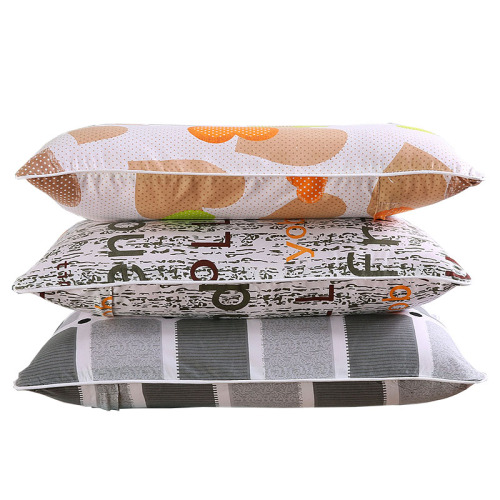Student dormitory pillow single bedroom simple cartoon soft cervical pillow household one pair of pillow cores and pillowcases