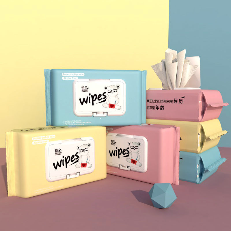 Baby wet tissue paper with cover wholesale 3 / 10 big bag baby hand mouth special adult wet tissue home boys and girls