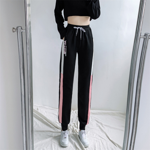 Real shooting of Korean loose spring and autumn new sports pants, female students' leggings and leisure Leggings