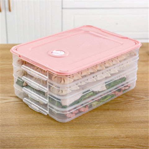 Dumpling box quick freezing refrigerator storage box dumpling tray multilayer household egg freezing special food grade fresh keeping box