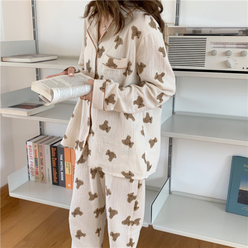Real price Korean women's cartoon ins home clothes autumn and winter