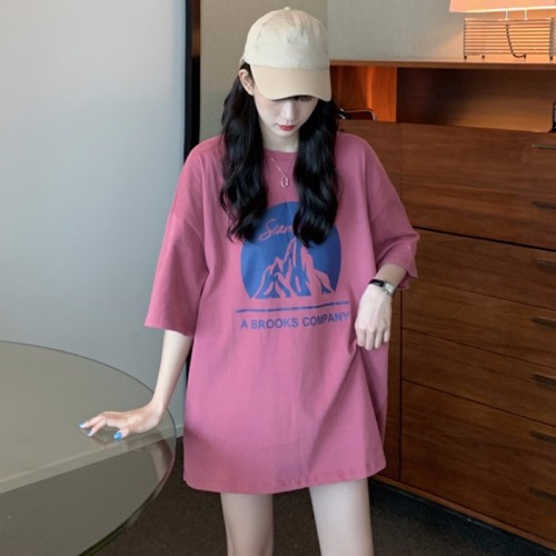 Short sleeve T-shirt women's summer wear Korean version loose original suzerain BF lazy student medium length ins big size top