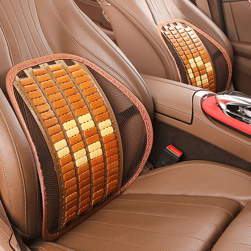 Car waist cushion ice silk waist massage back cool and breathable car home dual purpose lumbar seat cushion