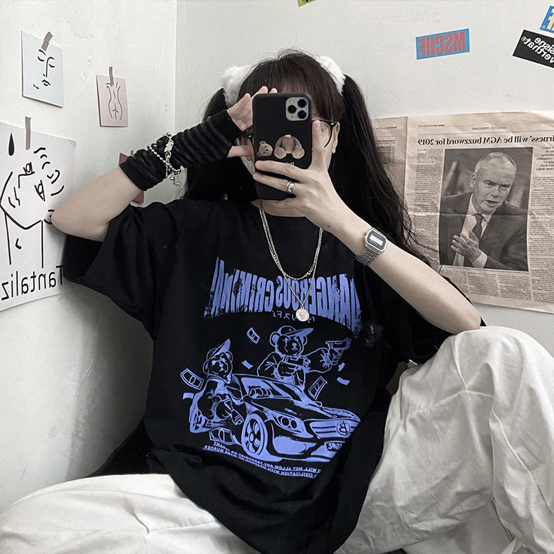 Summer new letter short sleeve T-shirt Korean loose T-shirt