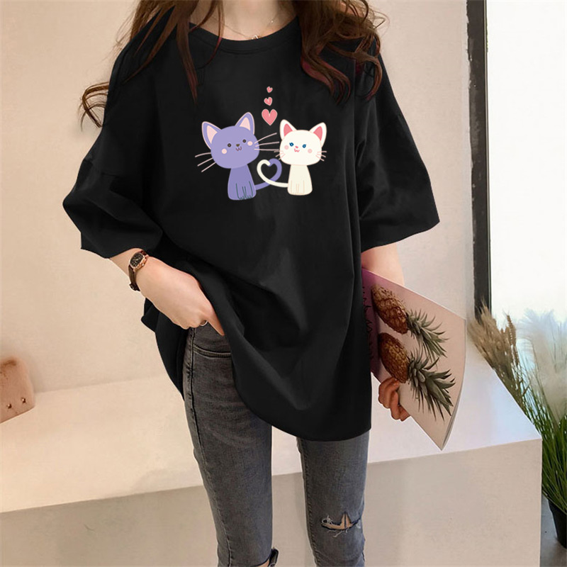 10 color top women's 2021 new summer large short sleeve T-shirt for female students