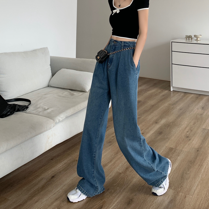 Real price jeans new high waist and long pants with Hong Kong Style