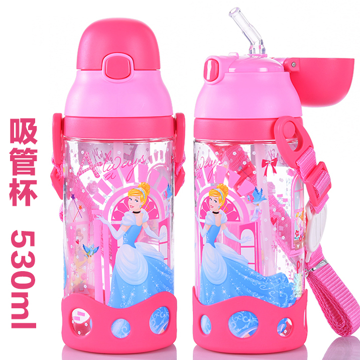 Disney children's water cup children's Straw Cup leak proof baby water bottle Baby Cup baby learning drink cup with straw
