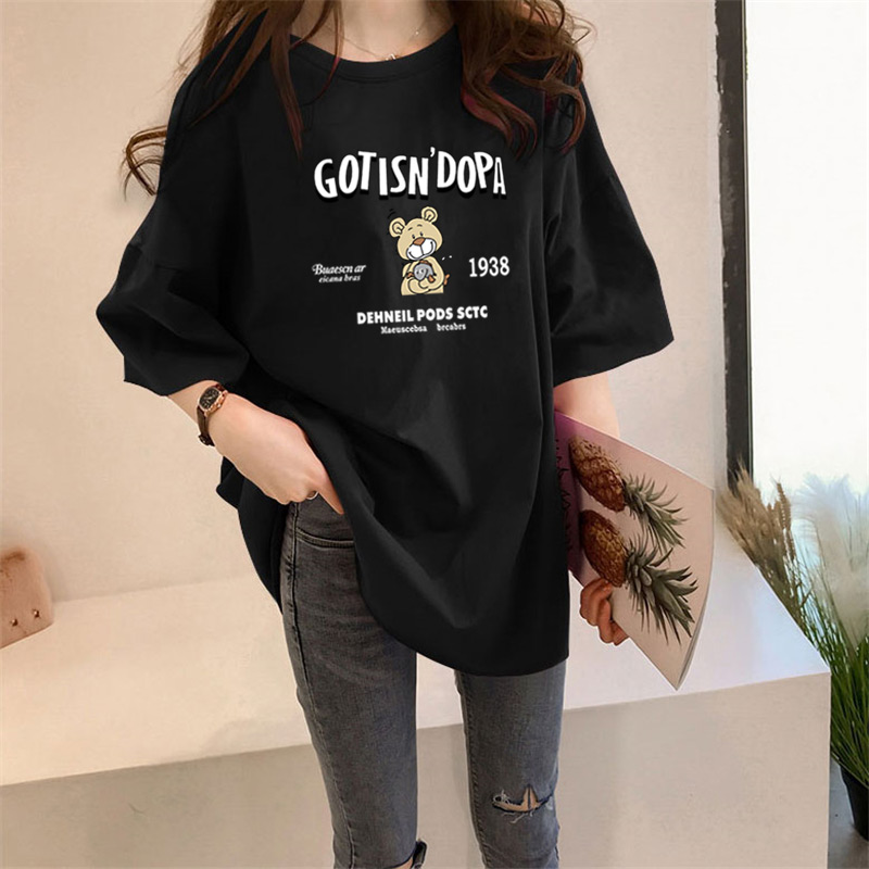 10 color top women's 2021 new summer large short sleeve T-shirt for female students