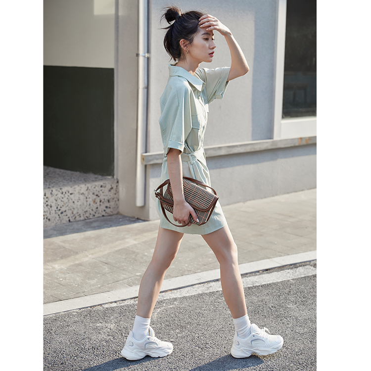 Women's 2020 new summer and South Korean style lace up waist show thin overalls