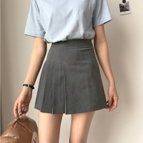 Summer 150CM short children's dress XS plus small size AA 145 high 155 waist pleated half-length skirt E