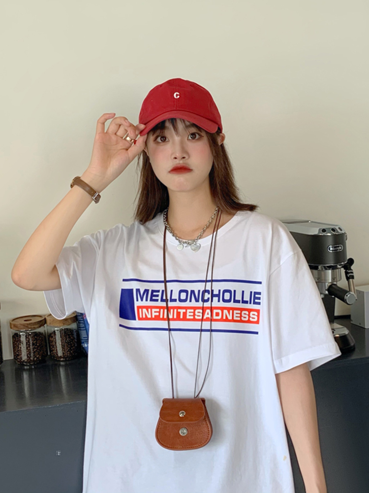 Summer new casual Korean loose and versatile short sleeve T-shirt for women