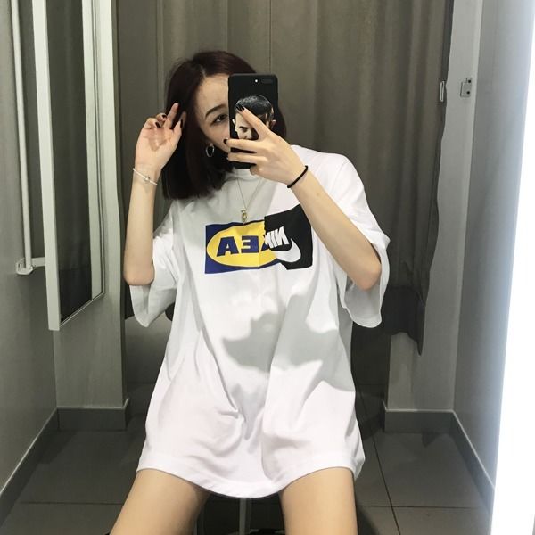 South Korean version ins Harajuku personalized printing short sleeve T-shirt for women in 2021 summer