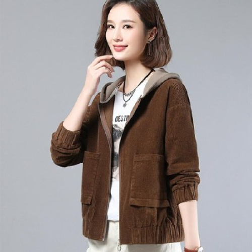 Corduroy Jacket Women's Korean loose spring and autumn clothes new fashion and versatile women's jacket trend in 2020