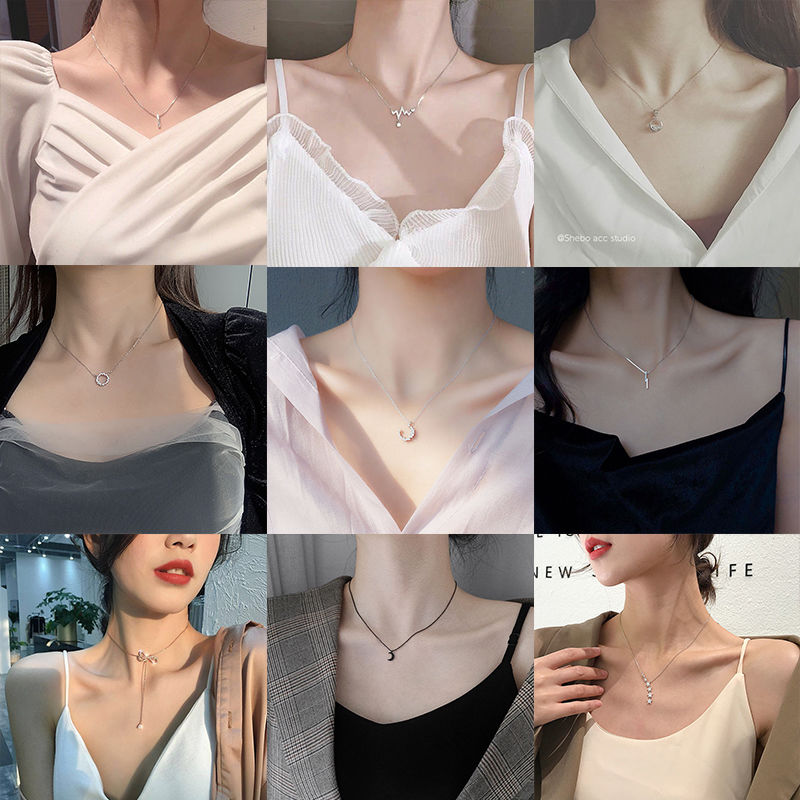 Korean version of simple temperament clavicle chain niche Design Pendant Valentine's Day gift