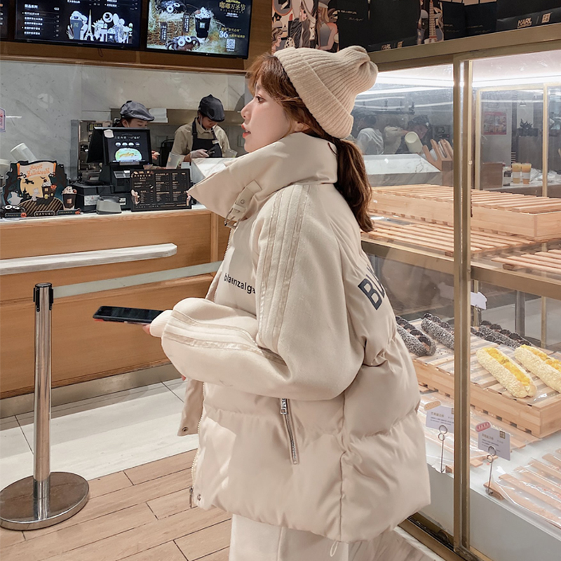 Down jacket cotton padded jacket Korean jacket female winter new loose student thickened cotton padded jacket stand collar cotton padded jacket
