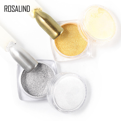 ROSALIND New Nail Mirror Powder Gold and Silver Electroplated Metal Powder 2G Cross-border Specialized Supply