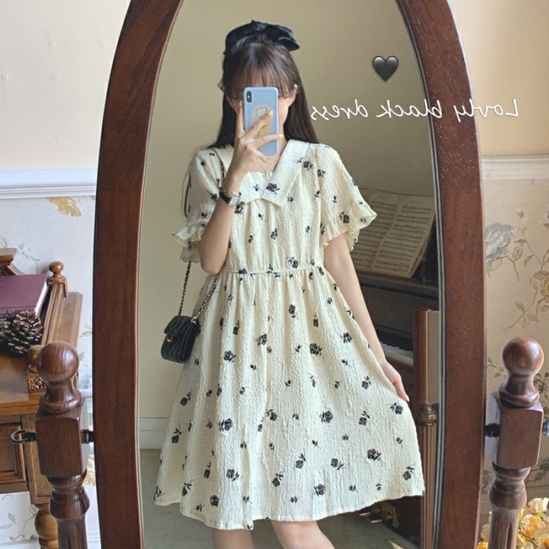 Junior high school students loose French super fairy sweet word skirt