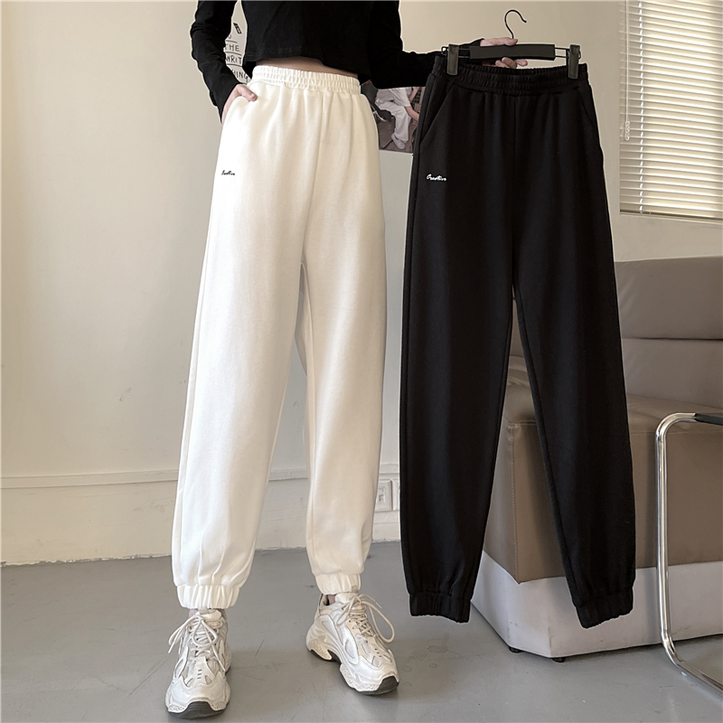 Real shooting of new wide leg loose legged casual pants women's pants