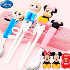 Disney children's tableware portable set chopsticks spoon two piece set baby household cartoon learning chopsticks