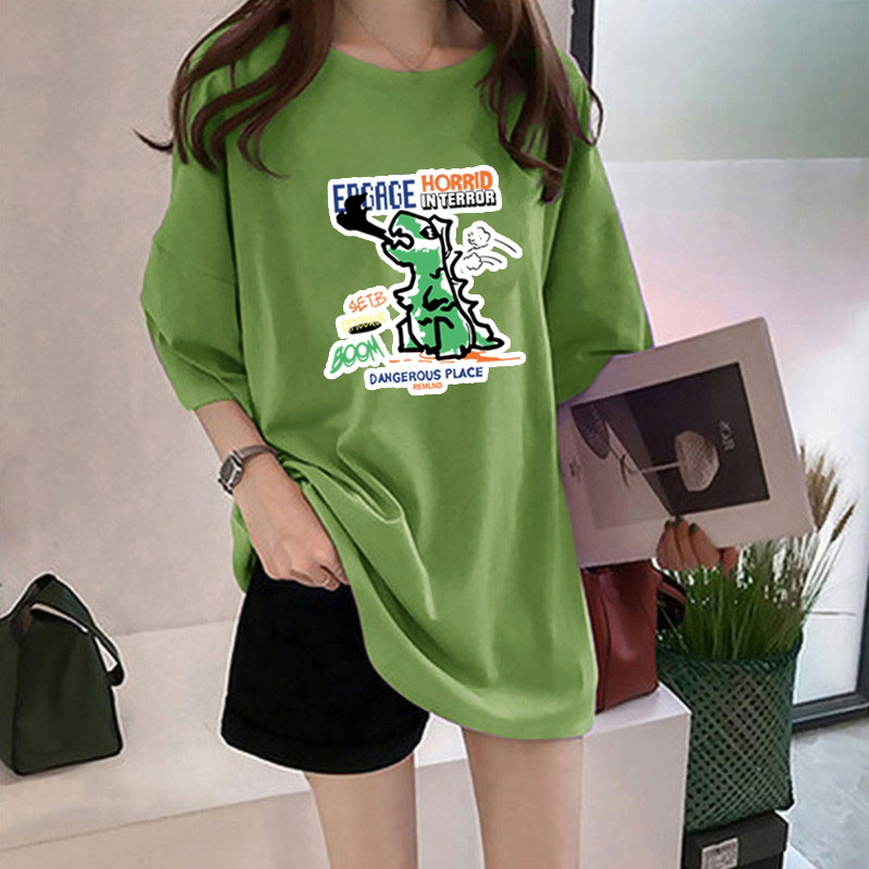 10 color top women's 2021 new summer large short sleeve T-shirt for female students