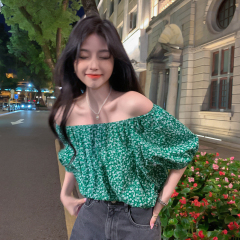 Real shooting and real price new French retro floral design in summer