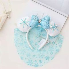 Disney hairband ice and snow queen headband Snow White headdress Mermaid Wedding Dress hairdress girl