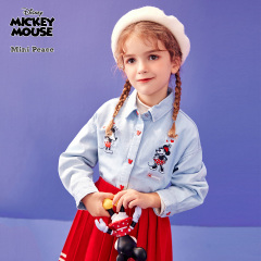 [Disney] minipeace children's wear girl's jeans shirt spring new style foreign style top