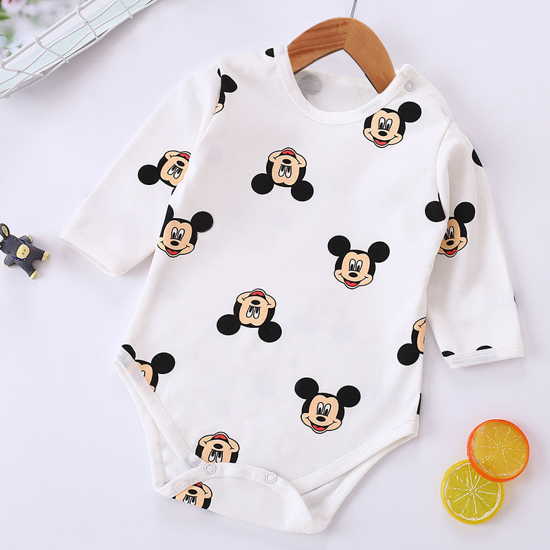 BABY BODYSUIT newborn boys and girls baby fart coat Long Sleeve pajamas triangle hatchcoat autumn winter pure cotton creeper