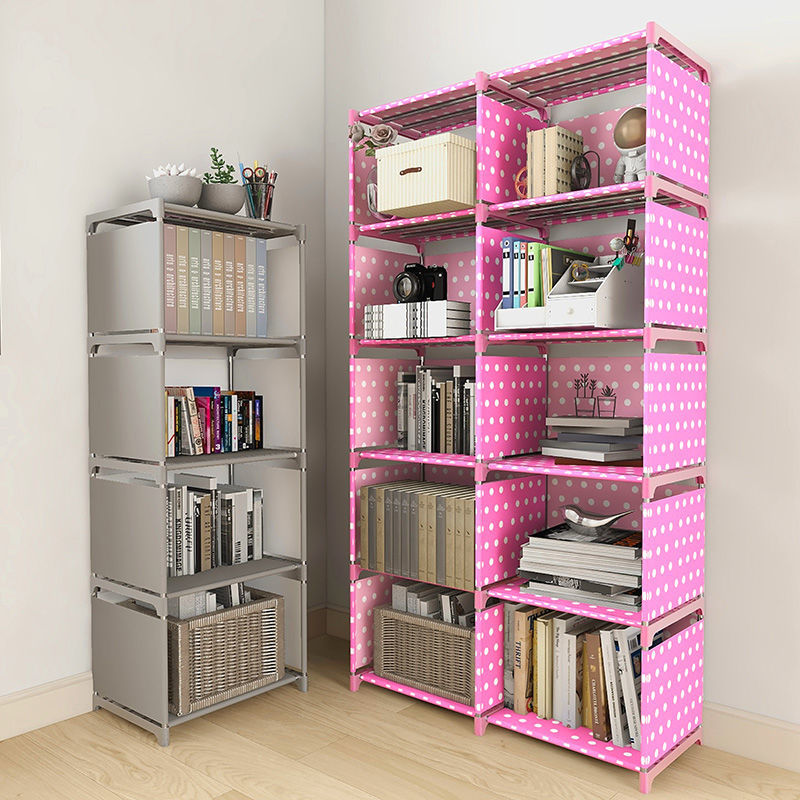 Simple bookshelf shelf Shelf Bookcase student children's desk dormitory bedroom storage cabinet