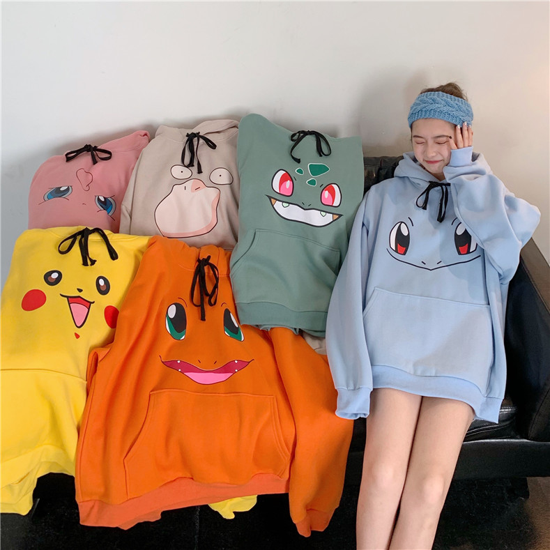 Sweater new 2021 women's spring and autumn Korean version loose lazy hooded thickened small short top