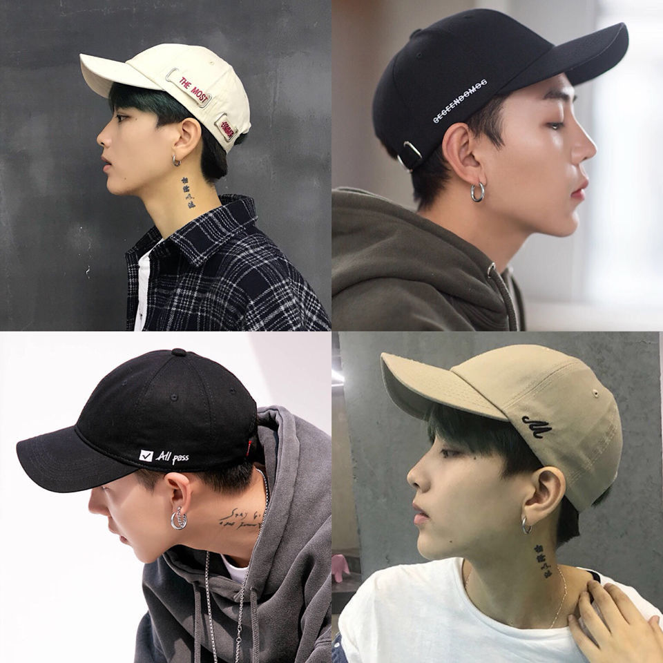 Korean hat men's baseball cap summer versatile embroidered hip hop hat fashion ins sun hat student couple hat woman