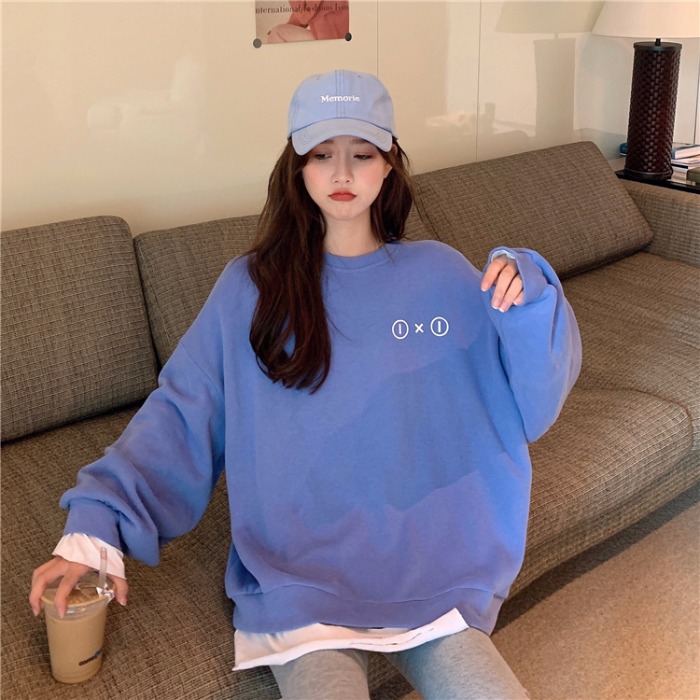 Autumn and winter 2020 new style sanitary clothes women's spring and autumn loose Korean top plush and thickened autumn coat ins damp cotton