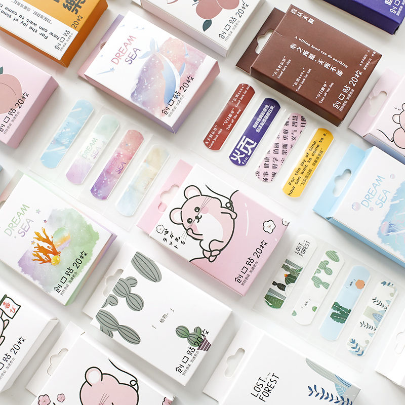 Small fresh fruit Chaoyu band aid box outdoor portable Family Band Aid decoration beauty stick grinding foot stick