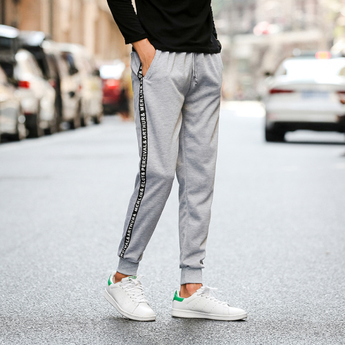 Spring and Autumn Stitching Loose Running Sports Pants