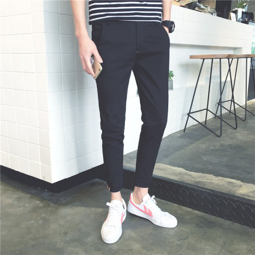 Pure elastic casual trousers in autumn dress, small trousers, men's large-size Hallen trousers, trendy trousers and men's trousers