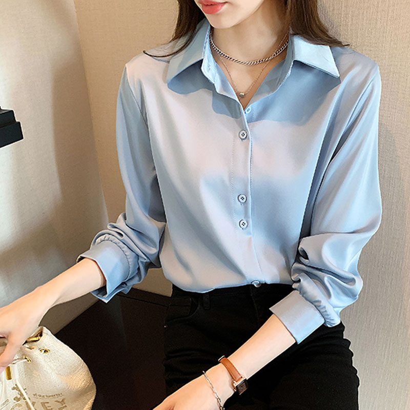 Spring chiffon shirt women's 2021 new foreign style design sense of minority loose French folding top white shirt fashion
