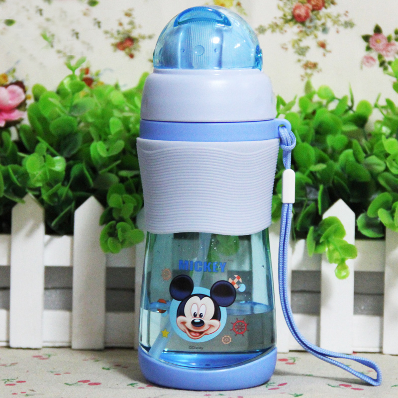 Disney Baby drinking cup with straw fall proof kindergarten 2-year-old 3-year-old water bottle water bottle children's drinking cup