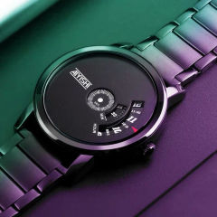 Waterproof men's watch for boys and students Korean fashion versatile steel lovers automatic non mechanical watch