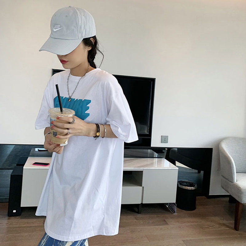 2021 summer relaxed casual versatile simple lazy style top female short sleeve top female