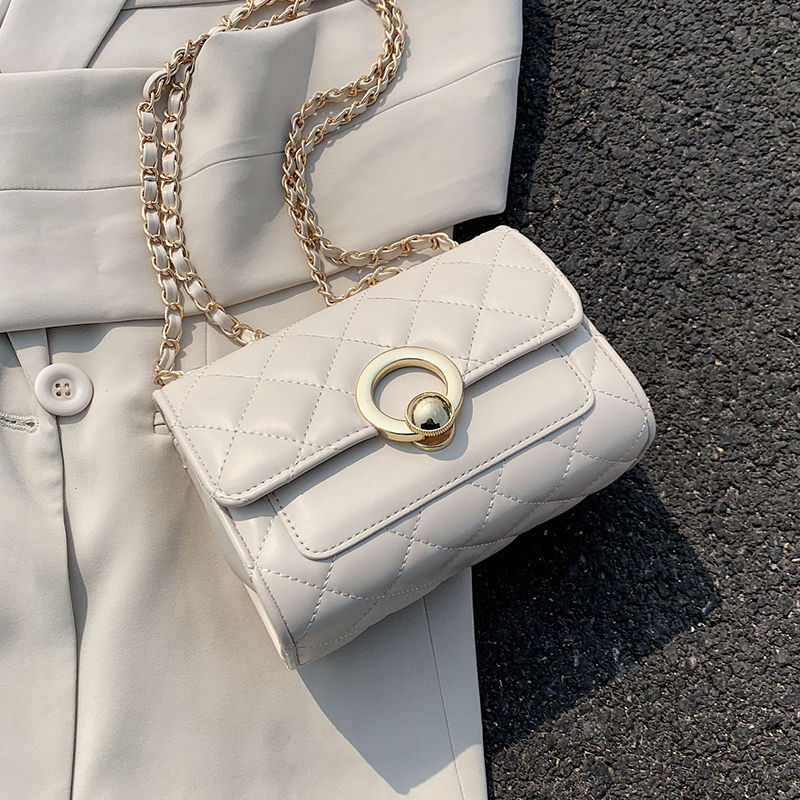 Summer foreign style small bag women's bag 2020 new fashion fashion chain Lingge bag Versatile Single Shoulder Messenger small square bag