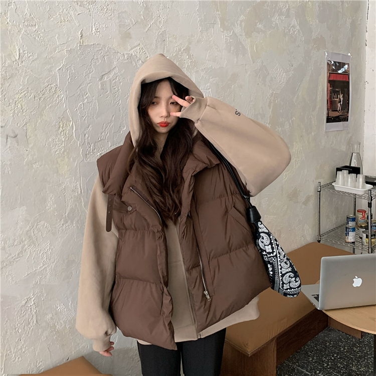 Real price ~ loose and simple letter sweater + personalized cardigan cotton suit vest two-piece set